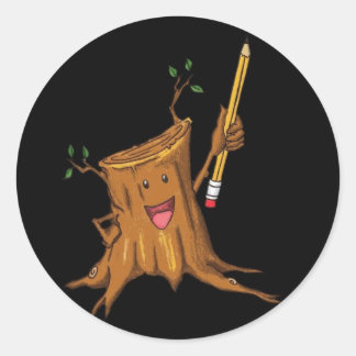 Stumpy Sticker (small) Black