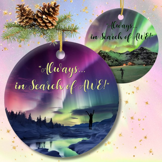 Stunning 2 Sided, Aurora Borealis Ornament (Aurora Borealis Ornaments. Inexpensive Personalized, Aurora Borealis Gifts. Aurora Borealis Gifts.)
