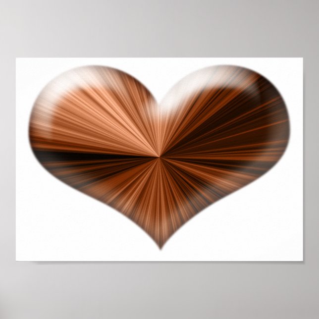 Stunning 3D Heart Design Poster (Front)