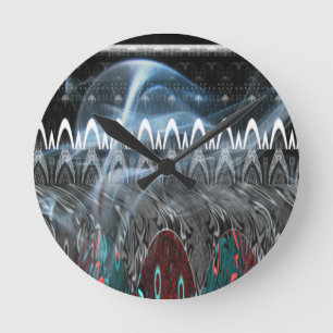 Stunning Abstract Art Print Round Clock