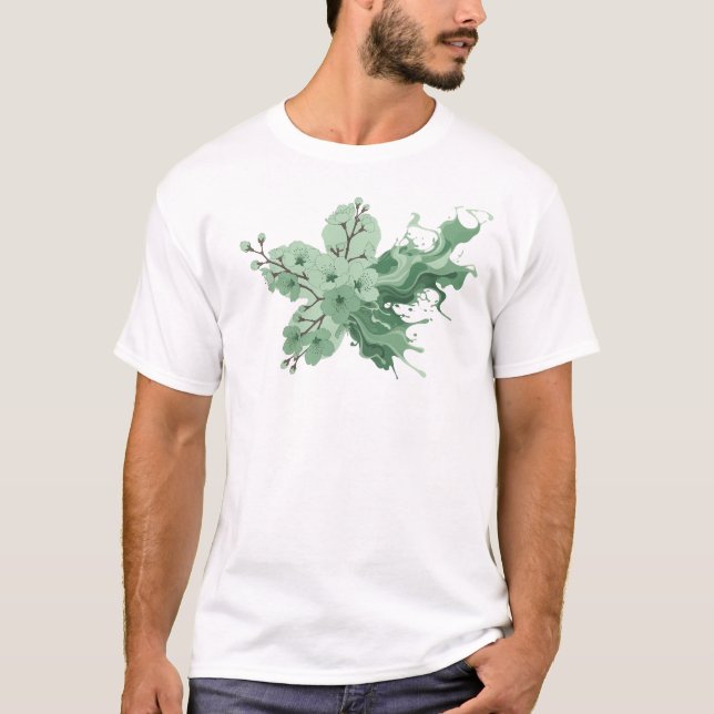 Stunning ABSTRACT FLOWER Artistic Expression T-Shirt (Front)