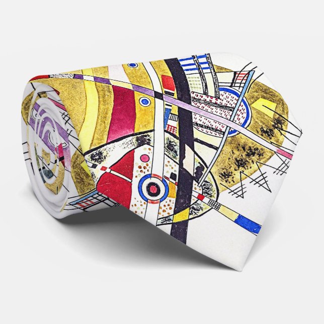  Stunning abstraction - Kandinsky Neck Tie (Rolled)
