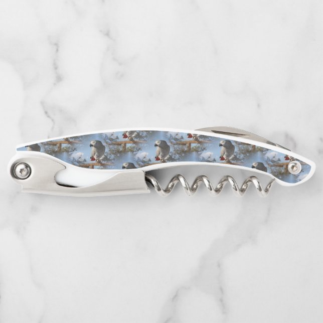 Stunning African Grey Parrot Corkscrew (Front)