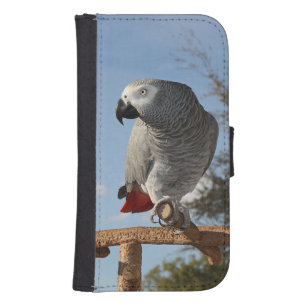 Stunning African Grey Parrot Samsung S4 Wallet Case