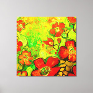 Stunning and Colourful Flowers Artwork Canvas Print