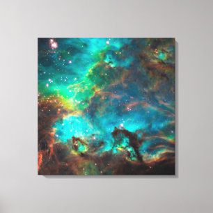 Stunning Aqua Star Cluster Canvas Print