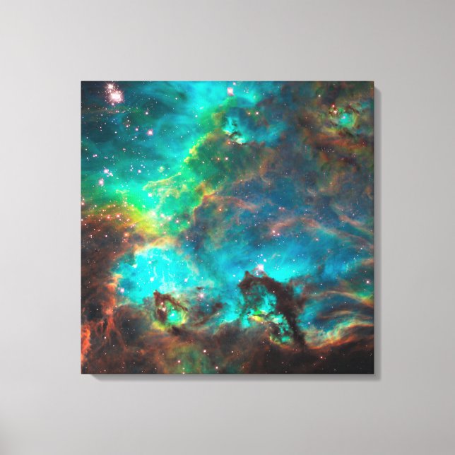 Stunning Aqua Star Cluster Canvas Print (Front)