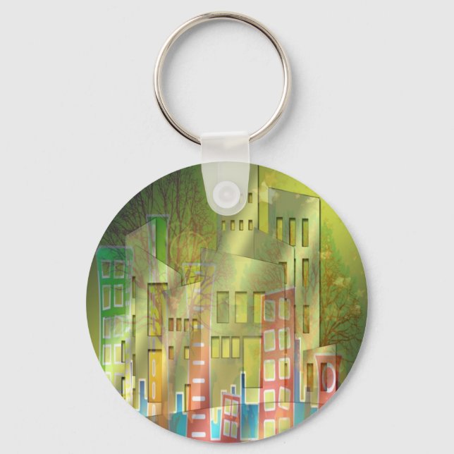 Stunning architecture cityscape art accessories keychain (Front)
