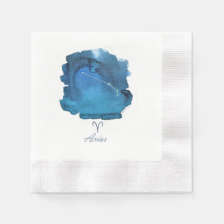 Stunning Aries Zodiac Constellation Paper Napkins