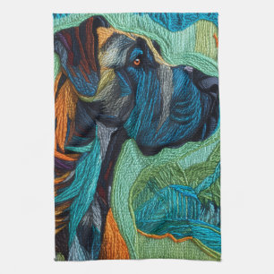 Stunning artistic Great Dane  Kitchen Towel