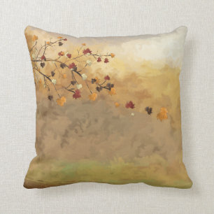 Stunning Autumn Falling Leaves Decorative Throw Pillow
