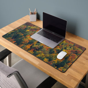 Stunning autumn forest desk mat