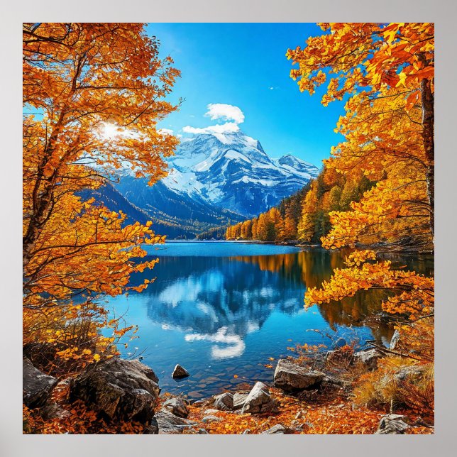 Stunning autumn landscape poster (Front)