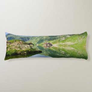 Stunning Balea Lake Romania – Alpine Photography Body Pillow