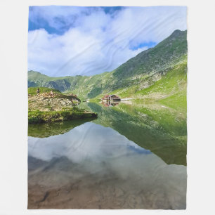 Stunning Balea Lake Romania – Alpine Photography Fleece Blanket