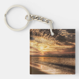 Stunning Beach Sunrise Keychain