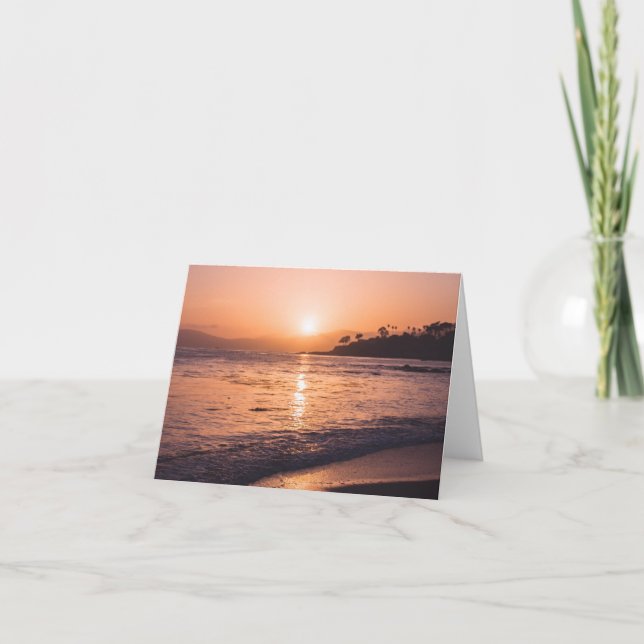 Stunning Beach Sunset Card (Front)