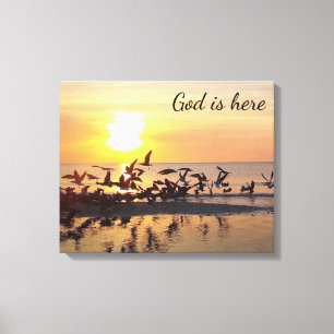 Stunning Beach Sunset Photography Canvas Print