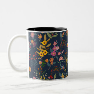 Stunning ,Beautiful Colourful wildflower Two-Tone Coffee Mug