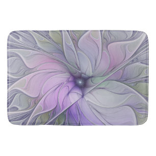 Stunning Beauty Modern Abstract Fractal Art Flower Bath Mat