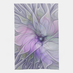 Stunning Beauty Modern Abstract Fractal Art Flower Kitchen Towel