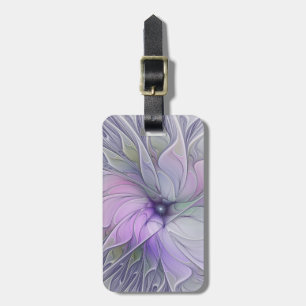 Stunning Beauty Modern Abstract Fractal Art Flower Luggage Tag