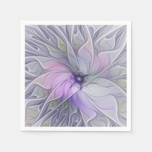 Stunning Beauty Modern Abstract Fractal Art Flower Napkin