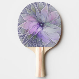 Stunning Beauty Modern Abstract Fractal Art Flower Ping Pong Paddle