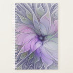 Stunning Beauty Modern Abstract Fractal Art Flower Planner<br><div class="desc">Unusual pastel colored flower.
Design for your planner and more.</div>