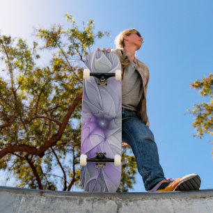 Stunning Beauty Modern Abstract Fractal Art Flower Skateboard