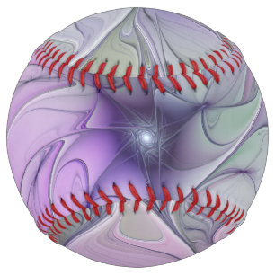 Stunning Beauty Modern Abstract Fractal Art Flower Softball