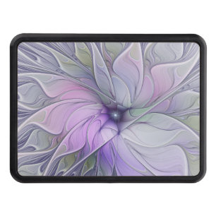 Stunning Beauty Modern Abstract Fractal Art Flower Trailer Hitch Cover