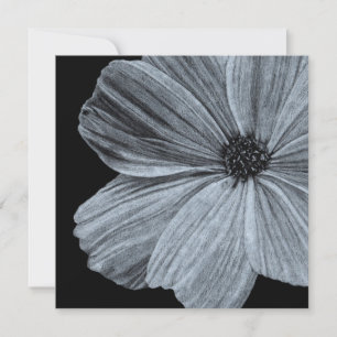 Stunning Black and White Floral Greeting Card