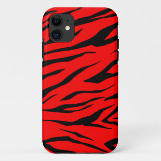 Stunning Black/Red Tiger Print - iPhone 5 Case