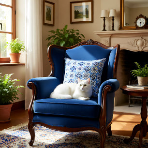 💙 Stunning blue Azulejos Throw Pillow