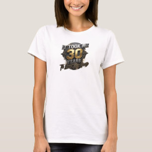 Stunning Blue TOOK 30 LOOK GOOD Creative Print T-Shirt