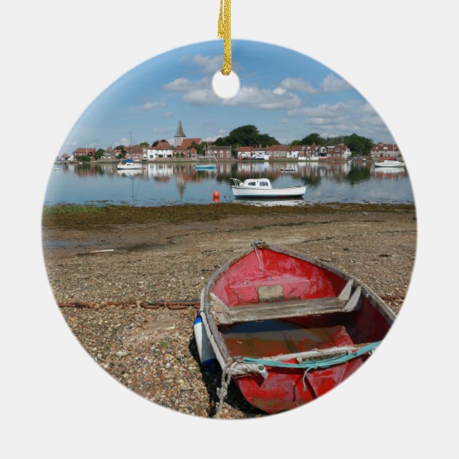Stunning Bosham Harbour England Ceramic Ornament (Back)