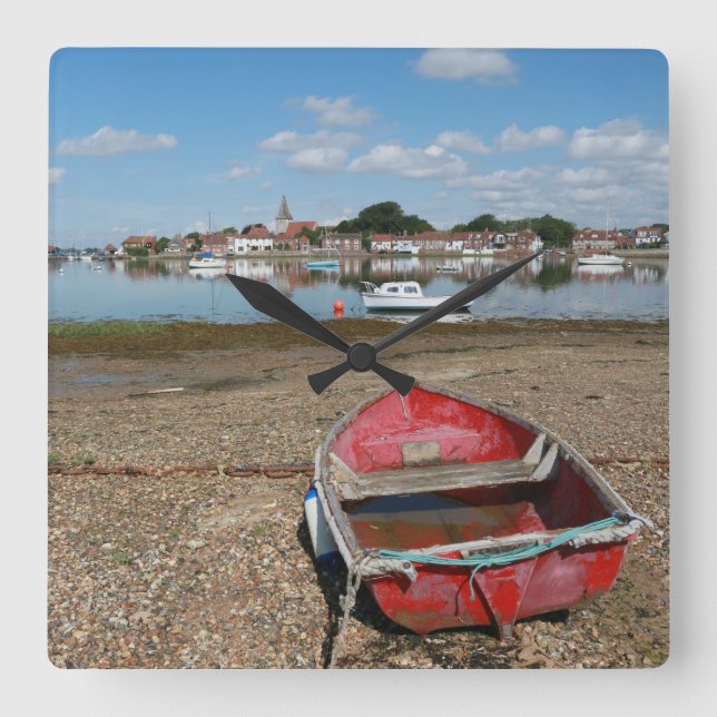 Stunning Bosham Harbour England Square Wall Clock (Front)