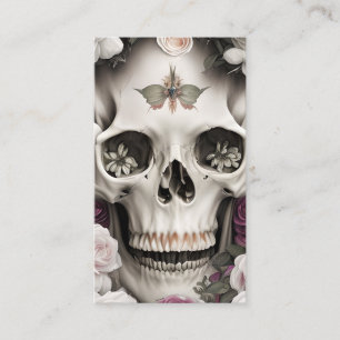 Stunning Botanical Painting Illustration White and Business Card