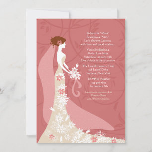 Stunning Bride Bridal Shower Invitation