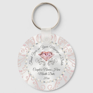 Stunning Cheap Personalized Wedding Favours, Blush Keychain