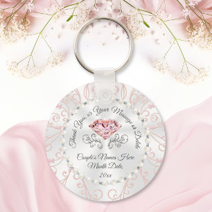 Stunning Cheap Personalized Wedding Favours, Blush Keychain