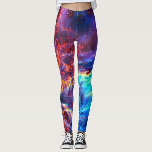 Stunning Colour Composite Star Nebula Leggings