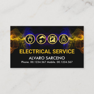 Stunning Colourful Electrical Lightning Electricia Business Card
