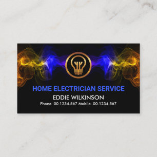 Stunning Colourful Electrical Lightning Electricia Business Card