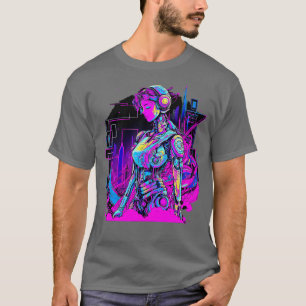 Stunning Cyborg Female  AI  Human Interface Fusion T-Shirt