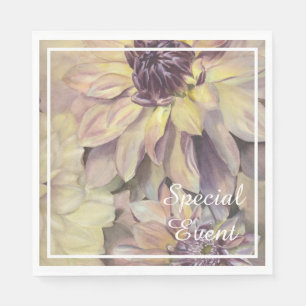 Stunning Dahlias Party Napkin