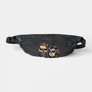 Stunning dark gothic wedding design with skulls  fanny pack