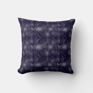 Stunning Deep Blue Fractal Design Throw Pillow