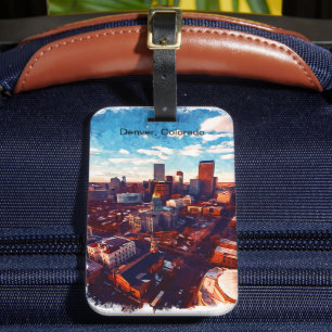 Stunning Denver Colorado City View Luggage Tag